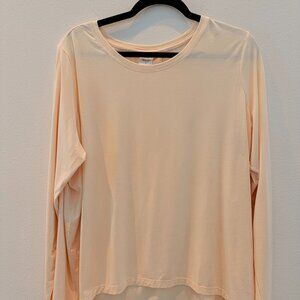 Athleta With Ease long sleeve top size large, peach